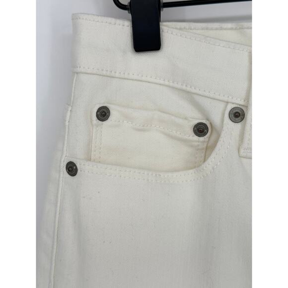 Banana Republic Skinny Jeans Off White Classic Style Mid Rise Summer Casual 27 - Picture 4 of 9